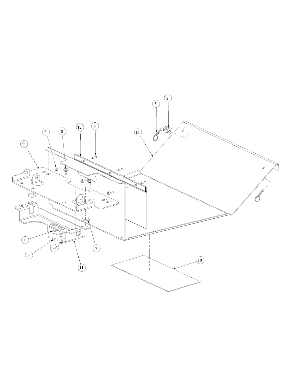 Floor Panel Assembly Diagram and Parts List for M60-KW LC-53BB5GFX750-29HP-DFI-OHV-LC Cub Cadet Lawn Tractor